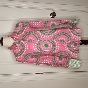 Tizzie Geometric Print Button Down Shirt Size M